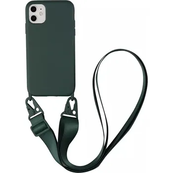 OTHER IPHONE Crossbody kryt / závěs na telefon s popruhem - temně zelená Velikost: Iphone 12 PRO MAX / 6.7