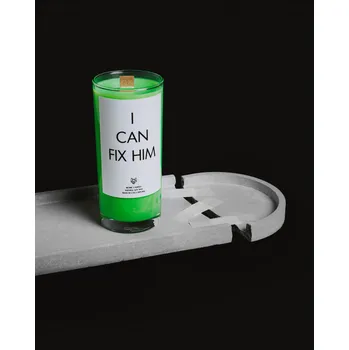 Svíčka IRONIC CANDLES - I CAN FIX HIM Velikost svíčky / Size: Malá / Small, Barva a vůně / Color and scent: Bílá - VANILKOVÝ SEN