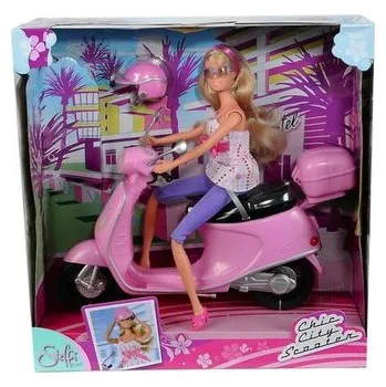 Panenka Lalka Steffi na skuterze