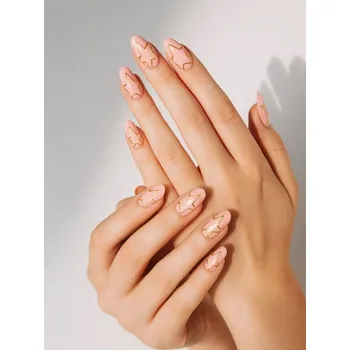 Sinsay - Umělé nehty ve tvaru mandlí - zlatá - 966GR-GLD - 966GR-GLD-ONE