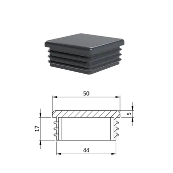 Příslušenství pro plot Krytka plastová 50 x 50 mm, antracit