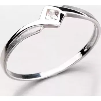 Prsten Zlatý prsten se čtvercovým zirkonem DZ1113-B velikost 59