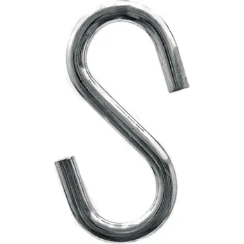 S hák řetězový 6 mm z ocelového drátu zinkovaný