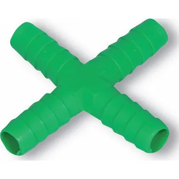 X spojka kříž na hadičku 9 mm pro hadičkové rozvody k napáječkám pro králíky a drůbež