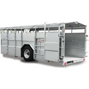 Přívěs pro přepravu koně a skotu Přepravník hospodářských zvířat, dobytkaT-677 H CYNKOMET KURIER H, za traktor