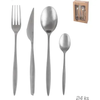 Příbor Příbory nerez Matt silver 24 ks