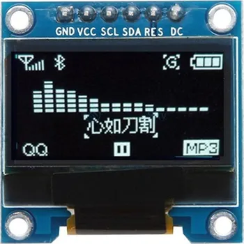 Elektronická stavebnice LaskaKit_cz 0.96" 128x64 OLED displej, SPI, bílý