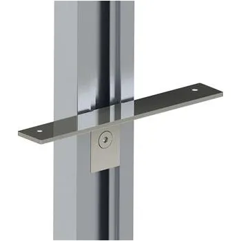 Nábytkové kování VOLPATO Stili Policové podpěry pro dřevěné regály, černý eloxovaný hliník