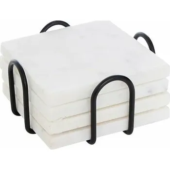 5five simply smart mramorové podložky pod hrnky bílý mramor dekorativní do kuchyně 4 ks