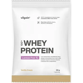 Protein Vilgain Lactose Free Whey Protein – Vanilkový krém 30 g