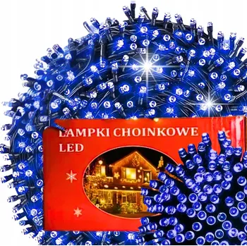 Vánoční dekorace VÁNOČNÍ OSVĚTLENÍ NA STROMEČEK SVĚTÝLKA 200 LED MODRÉ VENKOVNÍ VNITŘNÍ
