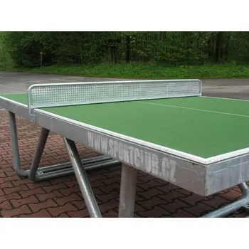Stůl na stolní tenis Síťka na venkovní stůl s pryskyřičnými deskami, celokovová, komaxit - zelená barva