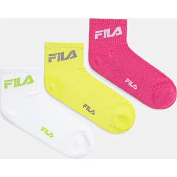 Pánské ponožky Ponožky Fila 3-pack dámské, bílá barva, F6789 11X, vel. 39/42