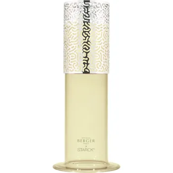 Svíčka Maison Berger Paris Svícen Starck, zelený + vonná svíčka Peau d'Ailleurs, 120 g