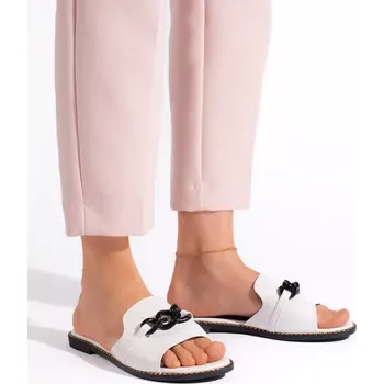 Pánské ponožky Klasické dámské bílé nazouváky bez podpatku 37