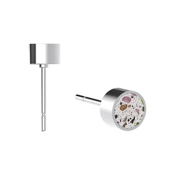 Náušnice Cappali naušnice ZEN7 - Terrazzo marble, šedé