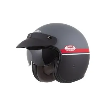 Helma na motorku Moto přilba Cassida Oxygen Jawa OHC 2.0 šedá matná/červená/černá/bílá - XL(61-62)