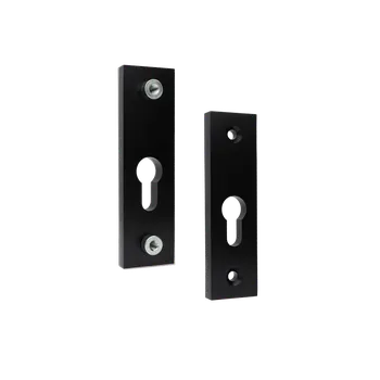 Dveřní kování Hliníková rozeta na cylindrickou vložku, černý broušený elox