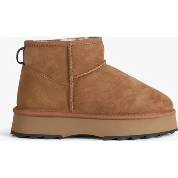 Dívčí sněhule Semišové sněhule Emu Australia Sharky Micro Flatform hnědá barva, W13304 W13304.CHEST 88X, EUR 41