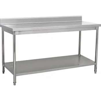 Dílenský stůl Nerezový pracovní stůl se zadní lištou BA200A Beeketal 2000 x 600 x 955 mm nosnost 170 kg