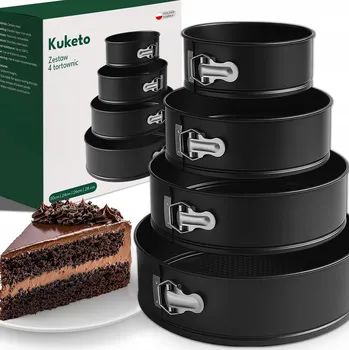 Forma na pečení 4x FORMA NA DORT KULATÁ FORMA PLECHU FORMA NA PEČENÍ NON-STICK 20/24/26/28