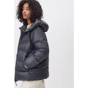 Dámský kabát Reserved - Péřová bunda s kapucí - tmavě šedá - WU640-90X - WU640-90X-XL