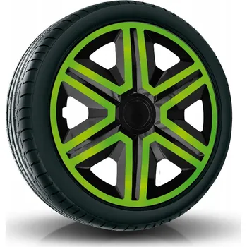 Poklice na kolo Puklice ACTION 16" zeleno-černé pro Skoda, Subaru, Suzuki, 4 ks