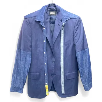 Dámské sako Daniel Folklor modré upcycled sako s džínovinou Velikost: S
