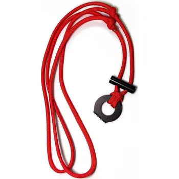 Outdoor vaření Přívěsek na krk z paracordu s křesadlem a škrtadlem