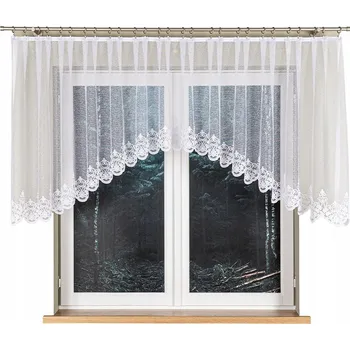 ŽANETA Záclona žakárová hotová, šířka 300 x výška 105 cm, bílá barva