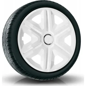 Poklice na kolo Puklice FAST LUX 16" bílé pro Ford, Fiat, Honda, Hyundai, 4 ks