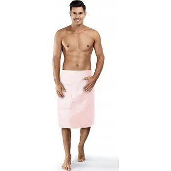 PÁNSKÝ KILT RUČNÍK DO SAUNY S/M BAVLNA FROTÉ SPA NA BAZÉN PUDROVÝ
