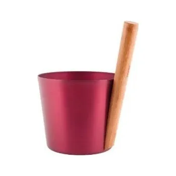 Rento vědro do sauny hliník s rukojetí Červená