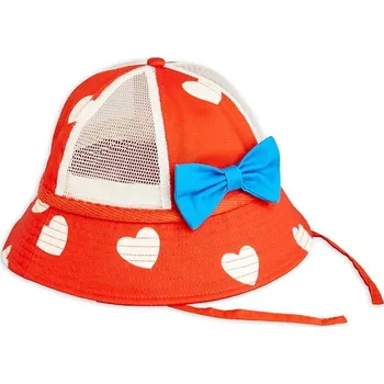 Klobouk Dětský klobouk Mini Rodini Hearts červená barva 2426510642 20A, vel. 44/46