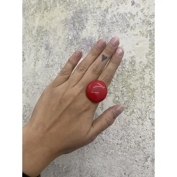 Prsten Luba Bakičová - prsten ze skla / RED malý Velikost: UNI