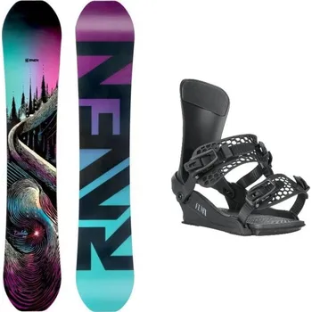 Snowboard Raven Dahlia Carbon Mint/Pink dámský snowboard + Gravity Fenix black snowboardové vázání 148 cm + S (EU 37) + DÁREK + Doprava ZDARMA