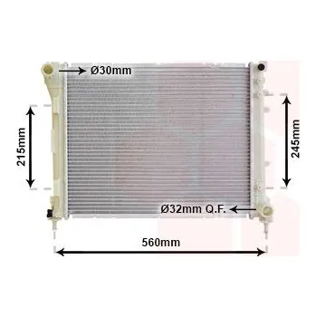 Chladič motoru Chladič, chlazení motoru VAN WEZEL 17002403