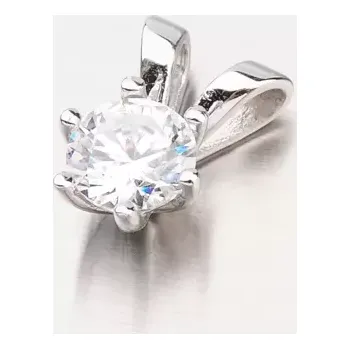 Přívěsek Zlatý přívěsek z bílého zlata 585/1000 se zirkonem GLX-10791B