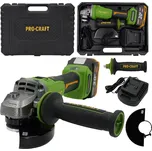 Aku bruska Procraft PWA220, 125mm, baterie 4,0Ah, kufr