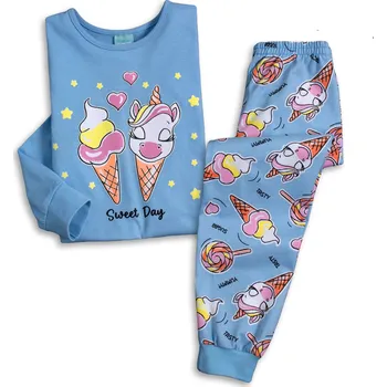 Dívčí pyžamo Dívčí pyžamo svítící ve tmě KYLY SWEET DAY modré Velikost: 116