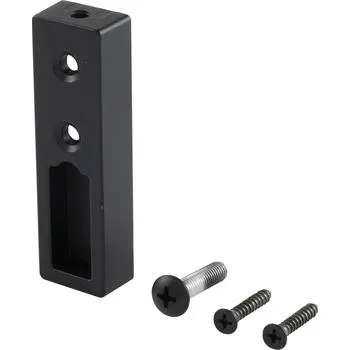 Uchycení šatní tyče - koncové Ninos, zamak černý matně lakovaný