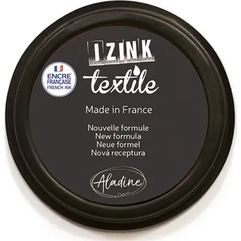 Speciální výtvarná barva Aladine Razítkovací polštářek na textil Izink Textile Černá
