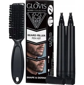 Péče o vousy Glovis Sada na vyplnění vousů 2v1 - Fix a tužka pro zahuštění vousů, 2 ks XXL