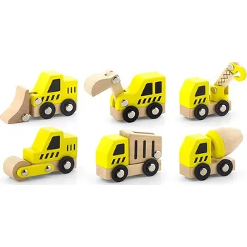 autíčko Dřevěný set stavebních aut