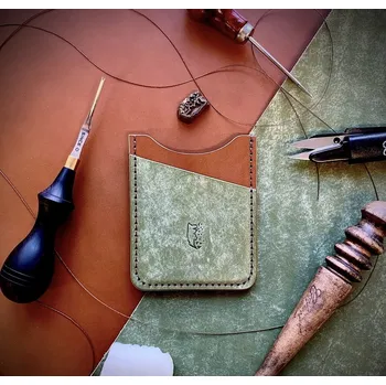 Peněženka The Wolf Notti minimalistická peněženka - zelenohnědá