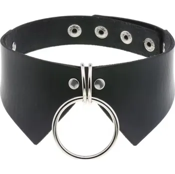 Náhrdelník DARK CHOKER / náhrdelník - límeček s kruhem