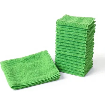 Utěrka vernatshop Mikroutěrka Profi zelená 35 x 30cm, 310g/m2, balení 12 utěrek
