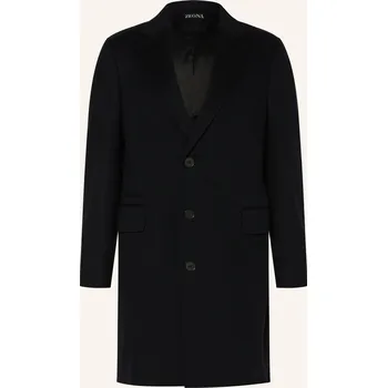 Zegna Pánský Vlněný Kabát Černá 48