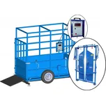 Mobilní váha na dobytek DVM-OF-F7D do 2000 kg délka 2,4 m displej FORMATIC7, fixační čelo