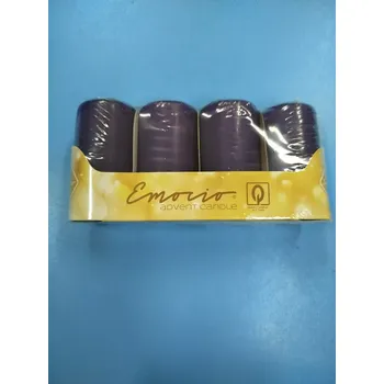 Svíčka SVÍČKA EMOCIO VÁLEC FIALOVÁ 40X80MM 4KS